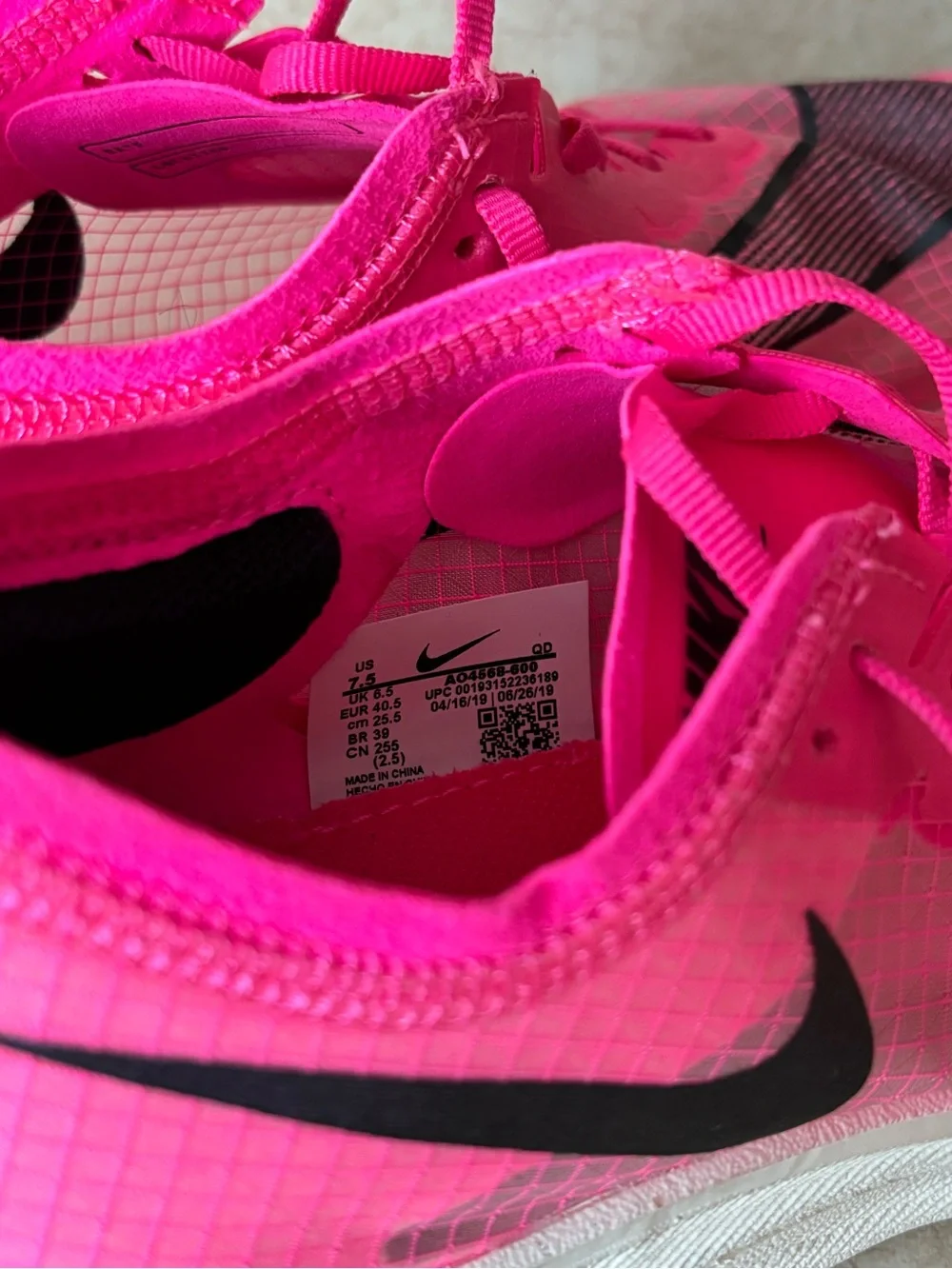 Nike ZoomX Vaporfly NEXT% Pink Blast Running Shoes Size 7.5 Men’s / 9 Women’s - Picture 7 of 11
